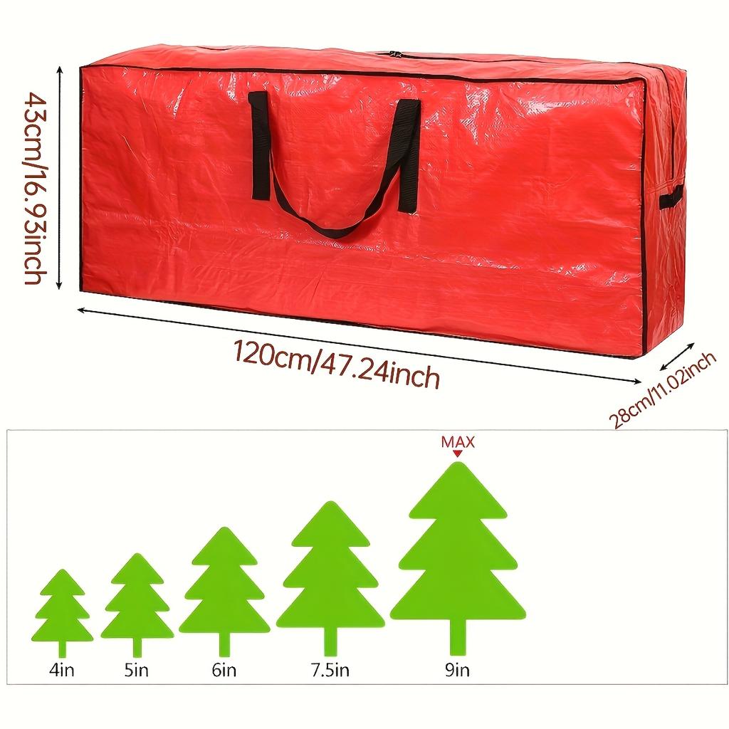 1pc Large-capacity Christmas Tree Storage Bag Suitable for 7/9ft Christmas Trees, Waterproof and Dustproof Woven Luggage Moving Bags