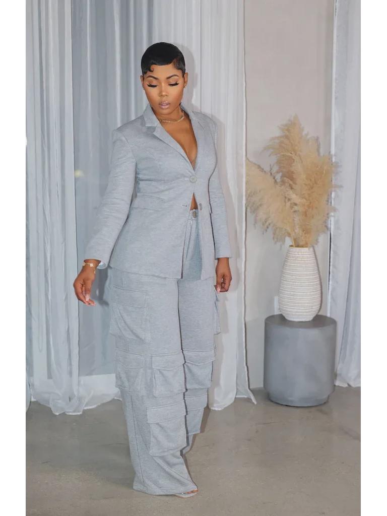 Women's Autumn Overalls: RC3316 Straight-Leg Trousers Set