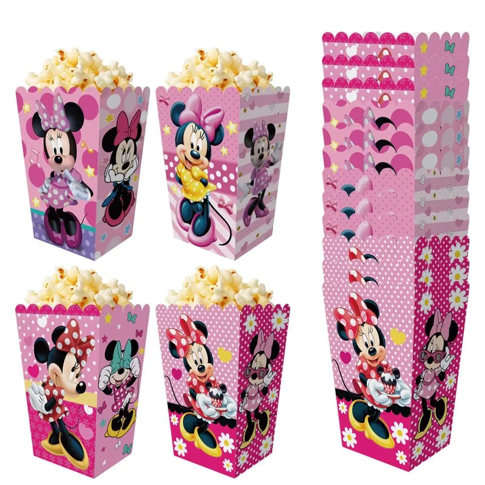 Minnie Mouse Birthday Party Supplies Pink Minnie Balloon Cup Plate Banner For Kids Girls Party Favor Gifts Baby Shower Decor