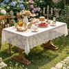1pc Black Lace Tablecloth with Phoenix Tail Flower Embroidery for A Wedding, Suitable for Outdoor Parties and Home Decoration
