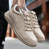 Neue Mode Board Schuhe Freizeitschuhe für Herren Mesh und Echtleder Sneakers Herren Flats Schuhe Übergröße 38-48 Laufschuhe