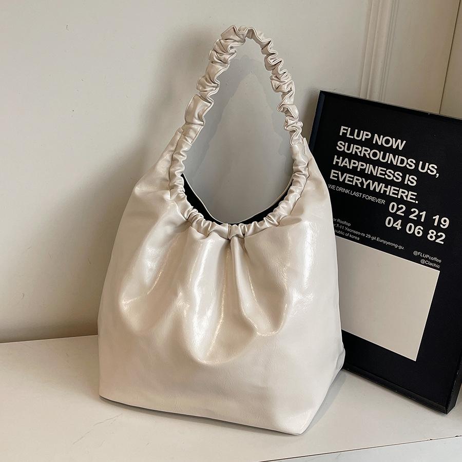 Geantă Tote Portabilă pentru Femei Nouă la Modă Culoare Solidă Capacitate Mare Geantă de Umăr Geantă Versatilă pentru Femei