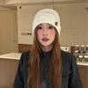 Cute little starfish cold hat female face small autumn and winter versatile headgear lazy wind thin pile hat tide