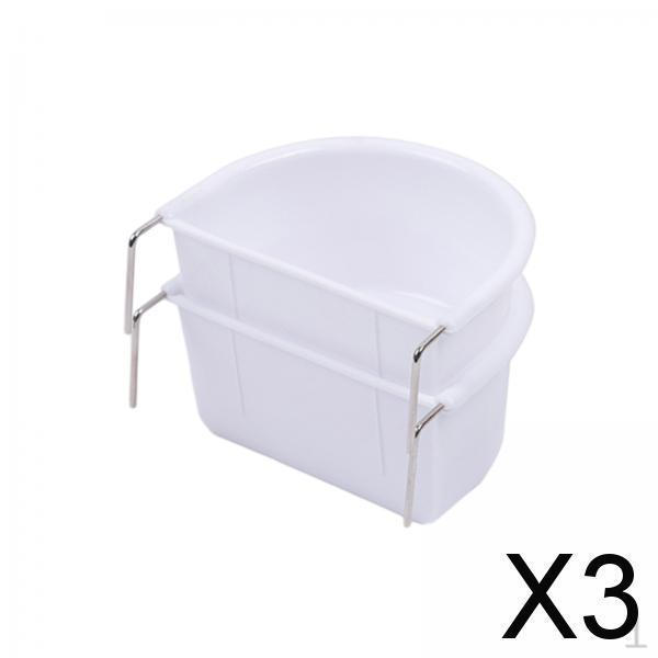 

3x 2Pcs Bird Food Feeding Dish Parrot Cage Feeder Hanging Accessories for