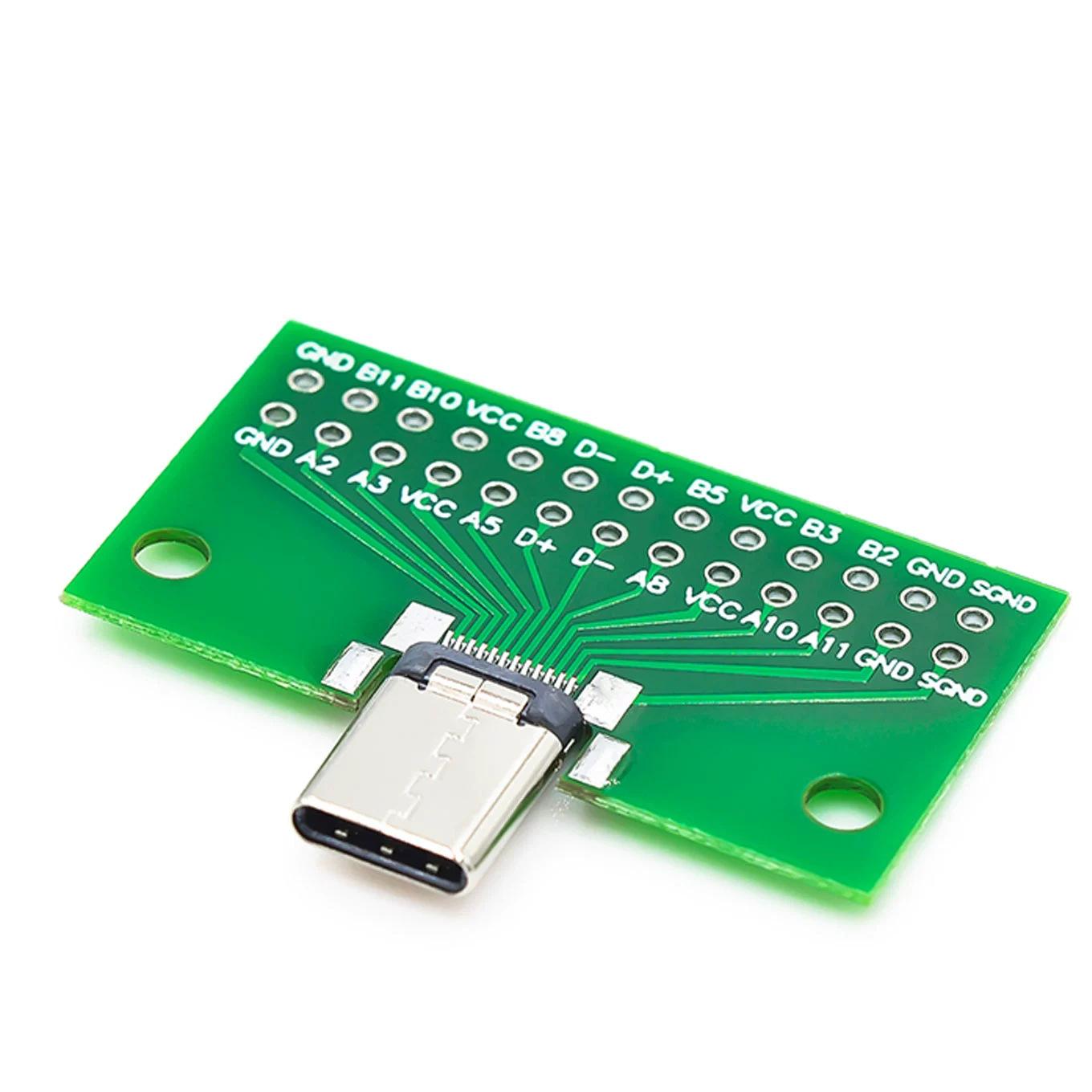 

USB 3.1D TYPE-C Connector Board, 24P Pin, Double-Sided Reversible Insertion, Male to Female Adapter