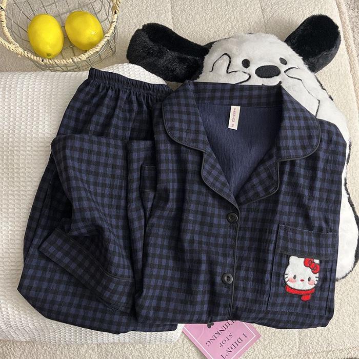 Dámský bavlněný pyžamový set Mickey - Jaro/Podzim Svetr & Dlouhé kalhoty