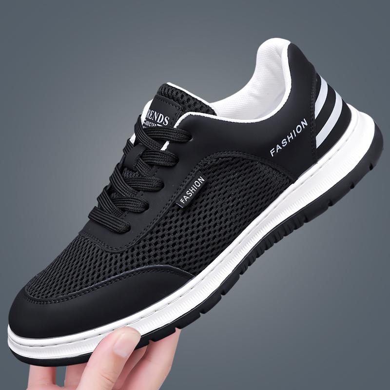 Mens Walking Shoes New Daily Casual Breathable Mesh Arch Support Anti Slip Outsole Short Distance Jogging Sneakers for Man