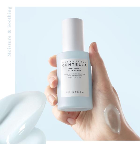SKIN1004 Madagascar Centella Hyalu-Cica Blue Serum 50ml – Hydration & Soothing Care Serum