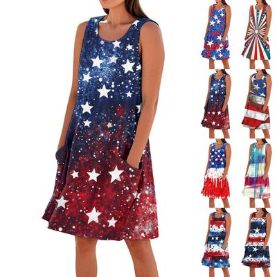 Summer Dresses For Women Loose Beach Vacation Casual Sleeveless Sundresses With Pockets Tank Dress