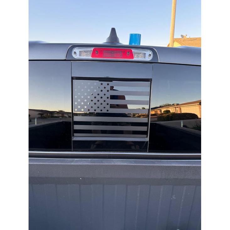 for Toyota Tacoma 2024-2025 Rear Middle Window n Flag Decal, Back Center Sliding Window Glass  Flag Vinyl Sticker, for Tacoma Exterior Accessories