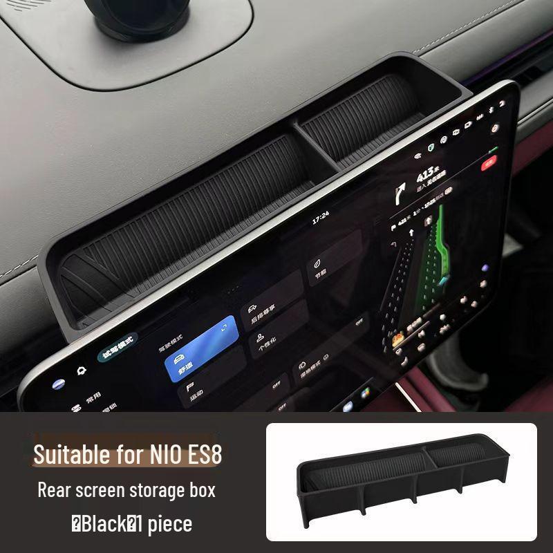 Compatible NIO ES8 Center Console Screen Rear Storage & Glasses Organizer Box