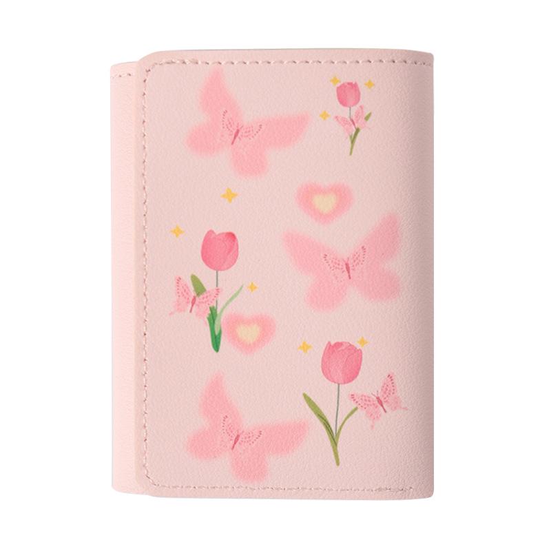Butterfly Japanese-Korean Short Wallet: Multi-Functional Coin Purse & Card Holder with Document Slots