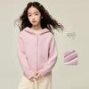 Dicker Strick-Kapuzenpullover-Cardigan für Mädchen
