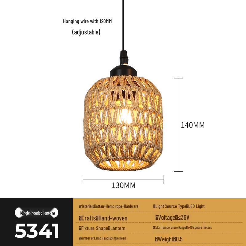 Japanese Bamboo Lantern: Retro Woven Pendant Light for Tea Room or Restaurant