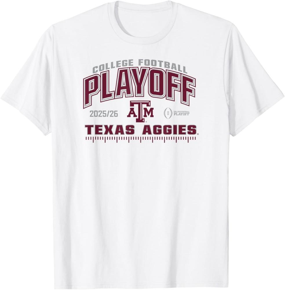 

Texas Aamp;M Aggies College Football Playoff CFP 202526 White TShirt Unisex T-Shirt XXXL
