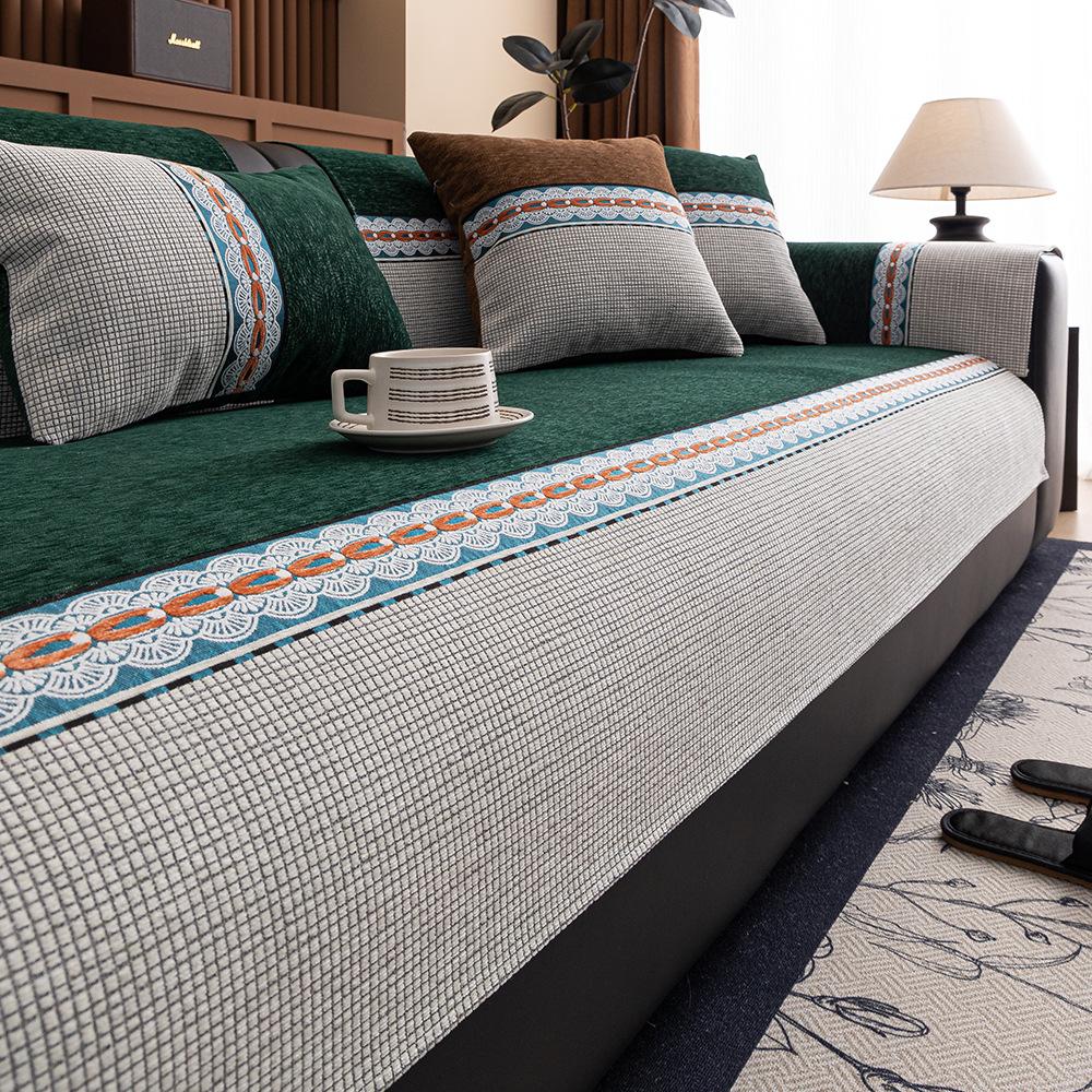 

Banxia Chenier Light Luxury Sofa Cushion Four Seasons Universal Cushion Non-Slip Thickened Premium Sofa Cover Versatile Cushion 70*70cm