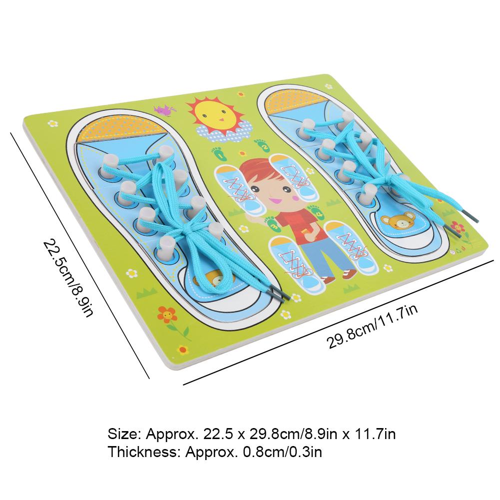 Learning to Tie Shoes Toy Wooden Dress Learning Baby Educational Toy Infant Gift