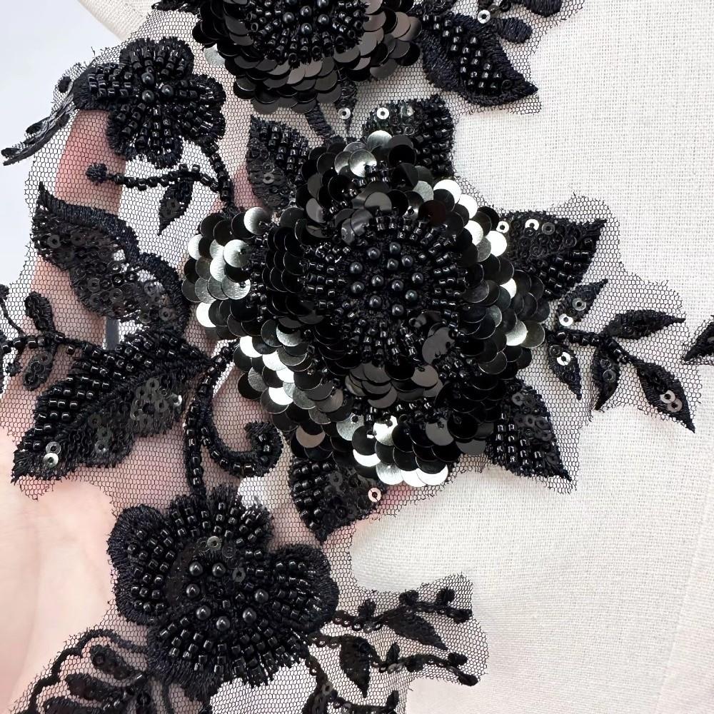 Embroidery Lace Flower Stickers Bead Colored Applique DIY Embroidery Lace  DIY Projects