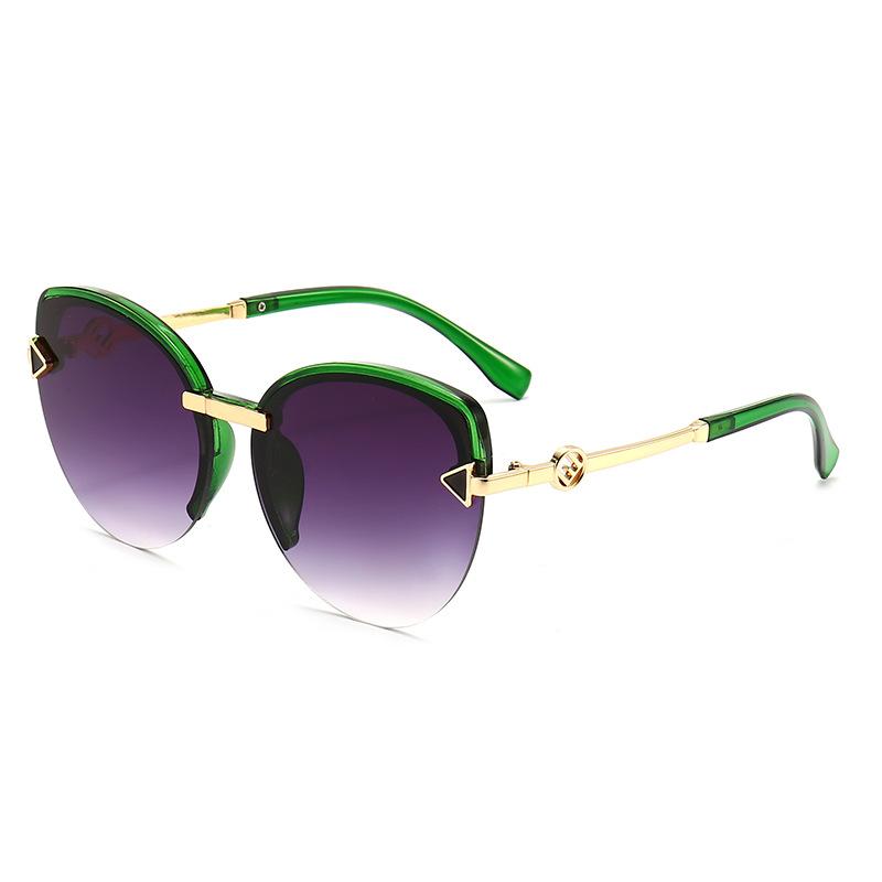 Xiaomi Ladies' Fashion Cat Eye Trendy Half Frame Sunglasses Personalized Sunscreen Fashion Sunglasses 6073