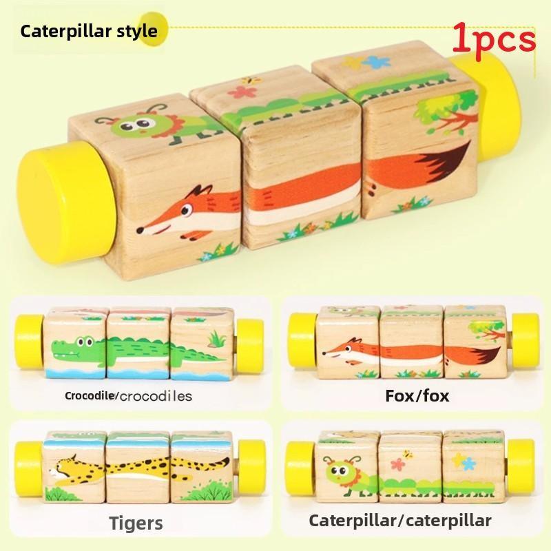 Toddler 3d Wooden Rotating Puzzle Toy For Cognitive Growth And Dexterity Hand