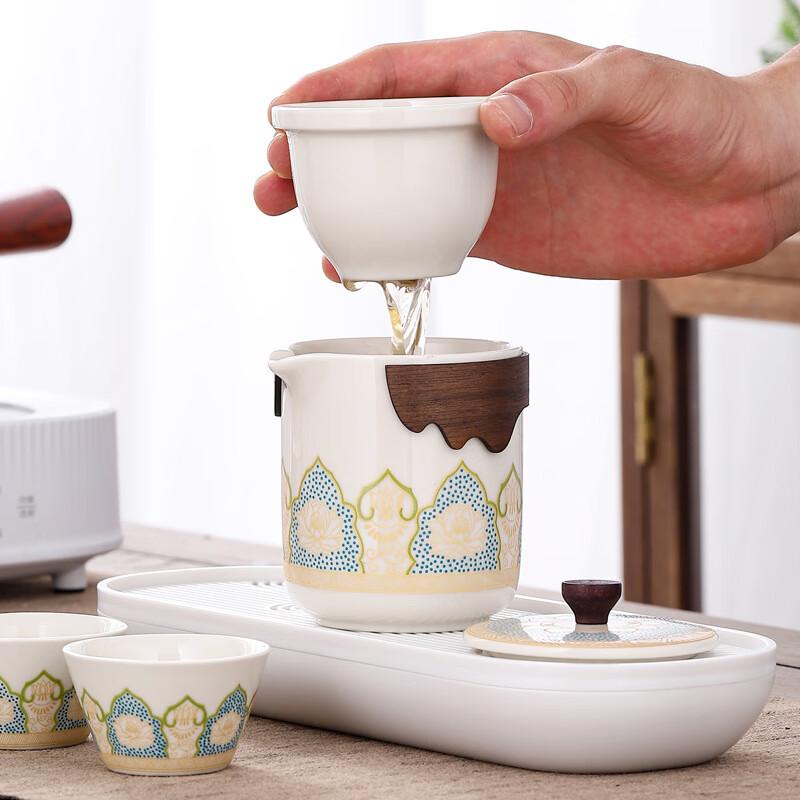 Portable Ceramic Kung Fu Travel Tea Set