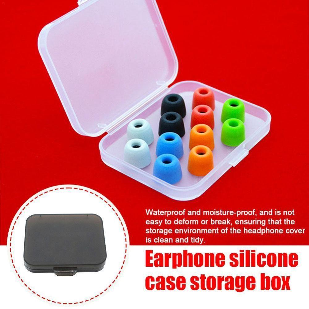 Transparent Ear Tips Storage Box Shockproof Earphone Sleeve Pouch Portable Earplug Case Travel
