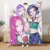 K-POP Anime Girl Group Vier Jahreszeiten Weiche Warme Decke Ganzjahres Dick Gestrickt Polyester Tagesdecke für Bett, Camping, Reisen Perfektes Geschenk