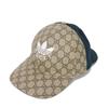 Used 9539 Double Visor Cap 719406 4HAST 9760 7919 Trefoil Logo Three Stripes L 23.2" GG Supreme Beige Men's from Japan