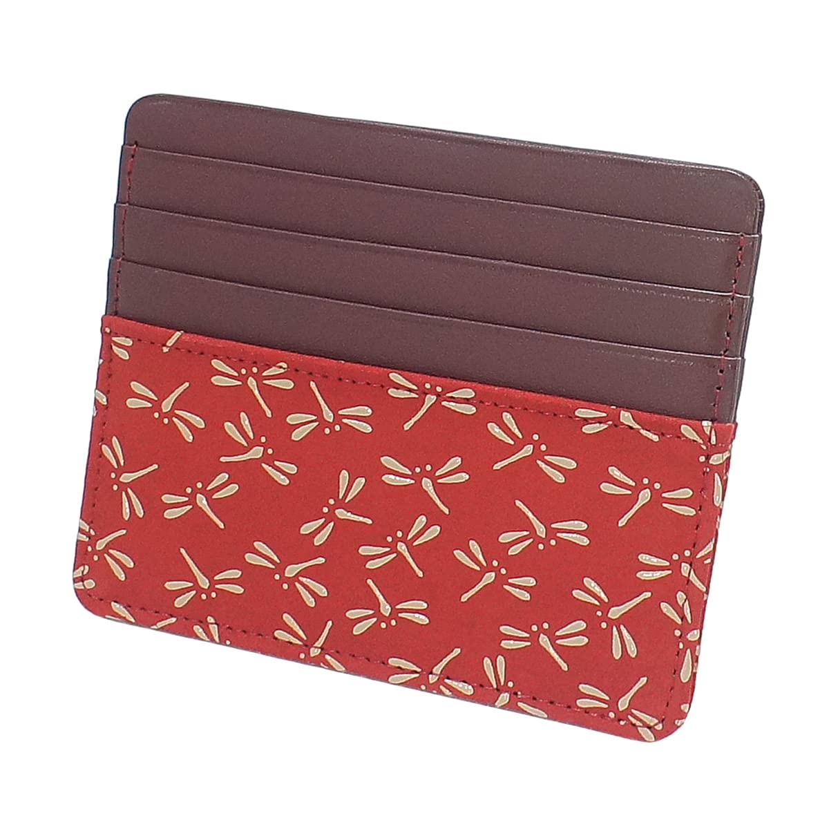 

Тонкий картхол Indenya, Кожа оленя с красным и белым лаком, Узор «Стрекоза», 2530-13-008