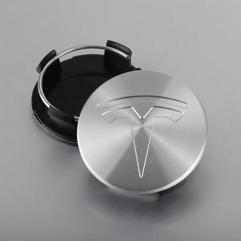 4pcs for Tesla Model 3 Model Y Badge Covers Hub Caps 4pcs 56mm Hub Center Caps for Tesla Model Y X S 2023 Auto Accessories Style
