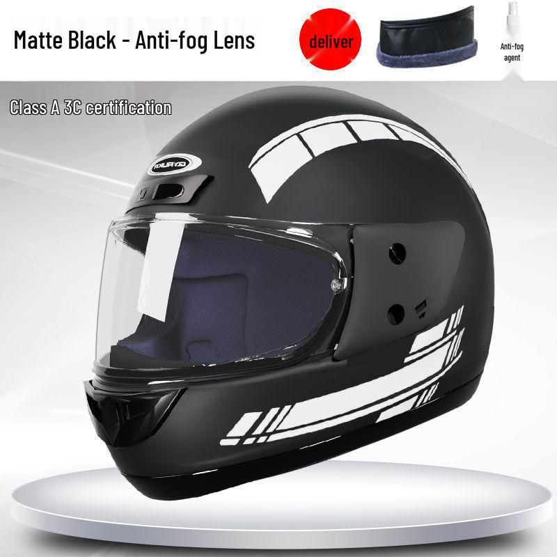 Unisex Full Face Electric Vehicle Helmet - Warm, Windproof, and Rainproof for Autumn/Winter Riding