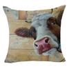Retro Oil Painting Animals, Cow, Pig and Dog, Linen Pillow, Pillow Case, Pillow