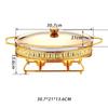 Catering Food Warmer Round Chafing Dish and Holder Buffet Set for Soup Stock Pots Event