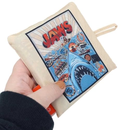Marushin JAWS Shark Comic Eco Bag, Recycled Polyester, Large Capacity, 4985016500