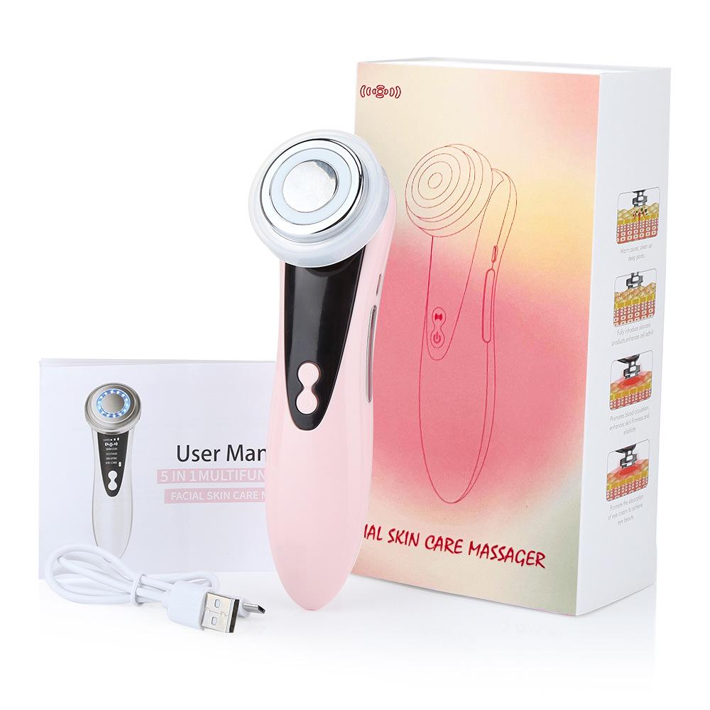 Red & Blue Light Beauty Device: Hot Compress Massager and Skin Rejuvenator