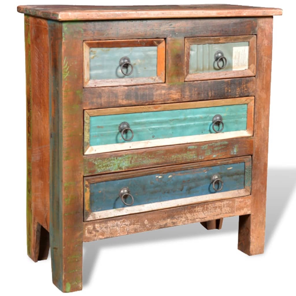 4 Drawer Chest of Drawers Made of Reclaimed Wood