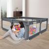 BQKOZFIN Baby Circle Rectangular Compact with Door Large Playpen Baby Playpen Suction Cup Mesh Type Washable Storage Bag Included Indoor and Outdoor