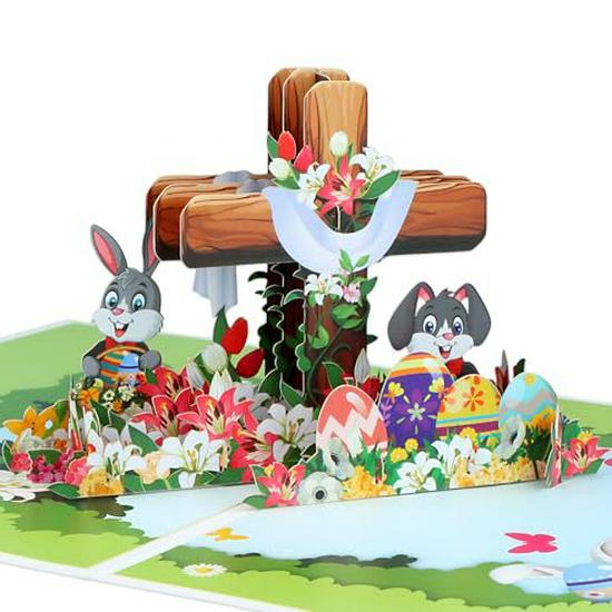 Easter Basket 3D Pop-Up Greeting Card - Multiple Styles