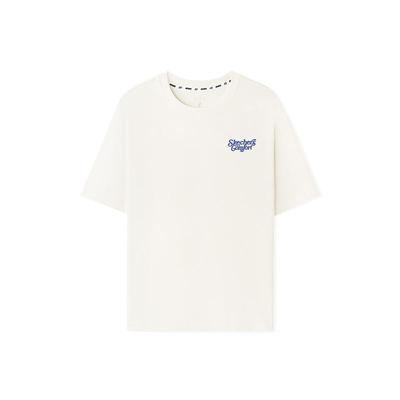 Comfortable Soft Casual Versatile Short Sleeve T-Shirt Unisex Tops Cotton-Candy-White L225U095-0074