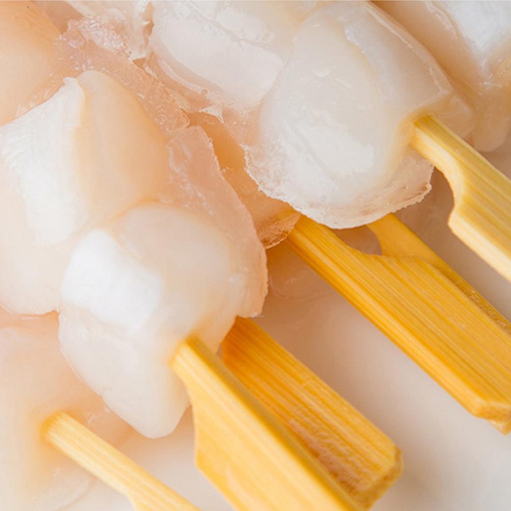 100PCS Barbecue Bamboo Skewers Disposable Bamboo Stick Barbecue Paddle Skewers