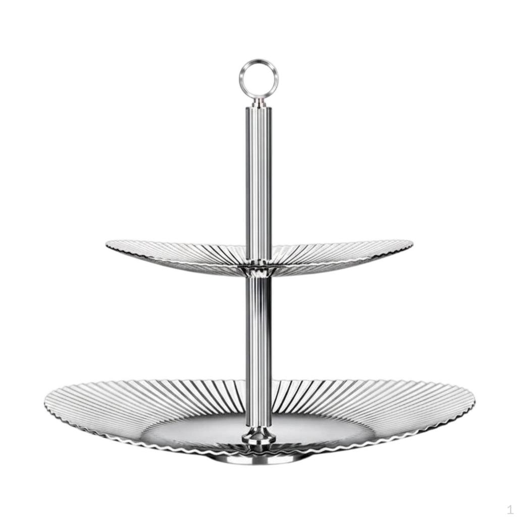 2 Tier Fruit Basket Nordic Type Two Tray Modern Design Double Layer Snack Stand for