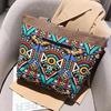 WTEMPO Women's Large Capacity Canvas Single Shoulder Bag National Style Street Bag Mother Versatile Shopping Bag Colorful Casual Handbags
