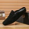 Men's Casual Shoes Soft Leather Shoes Pointed Soles Versatile Walking Comfortable Shoe Half Slippers Peas Casual Leather Shoes