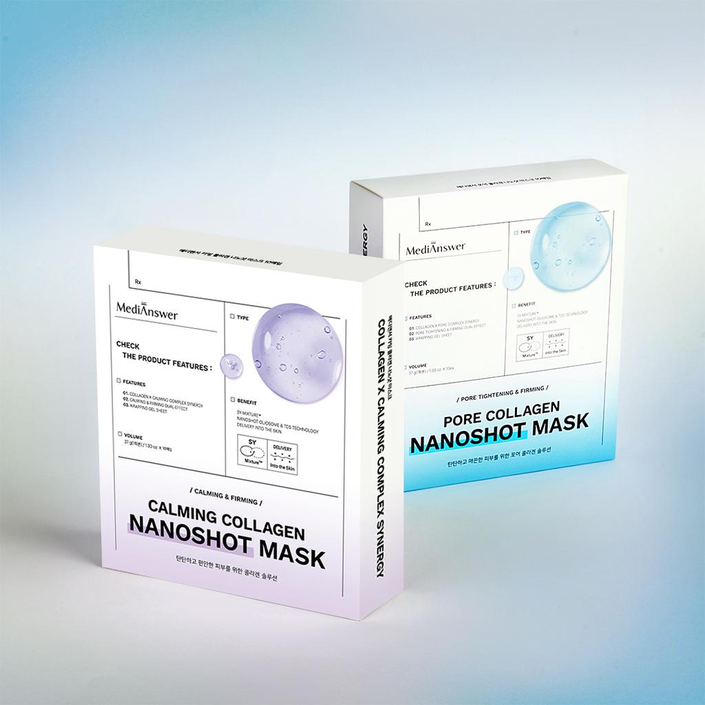 Medianser [immediate Pore Improvement Irritation Soothing] Medianser Collagen Nano Shot Mask 10 Sheets Pore Calming Tick 1