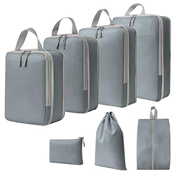 Compressible Travel Storage Bag Set: Large Capacity Suitcase Organizers & Digital Accessories