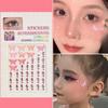 Shell Crystal Tattoo Sticker Glitter Eyeliner Eyebrow Makeup Face Diamond Temporary Tattoo Butterfly Rhinestone Eyeliner Sticker