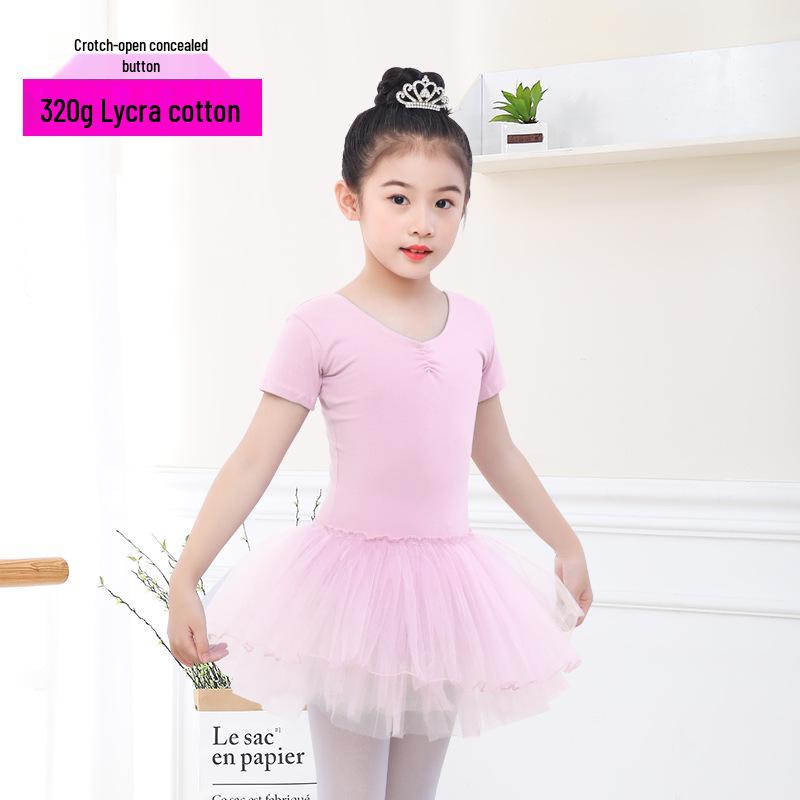 Wucaiyue Bomullsdansdräkt: Balett Tulle Kjol Dräkt för Flickor & Kvinnor - Latin & Kinesisk Folkföreställningsdräkt