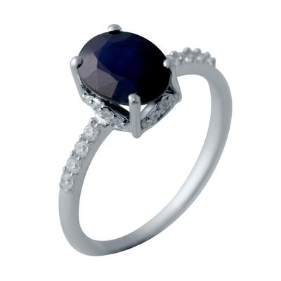 Silberring mit natürlichem Saphir 1.995ct (2006336)