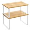 Wooden Kitchen Organizer Shelf Multifunctional Storage Rack for Spices Countertop Cabinet 2 Tier Desktop