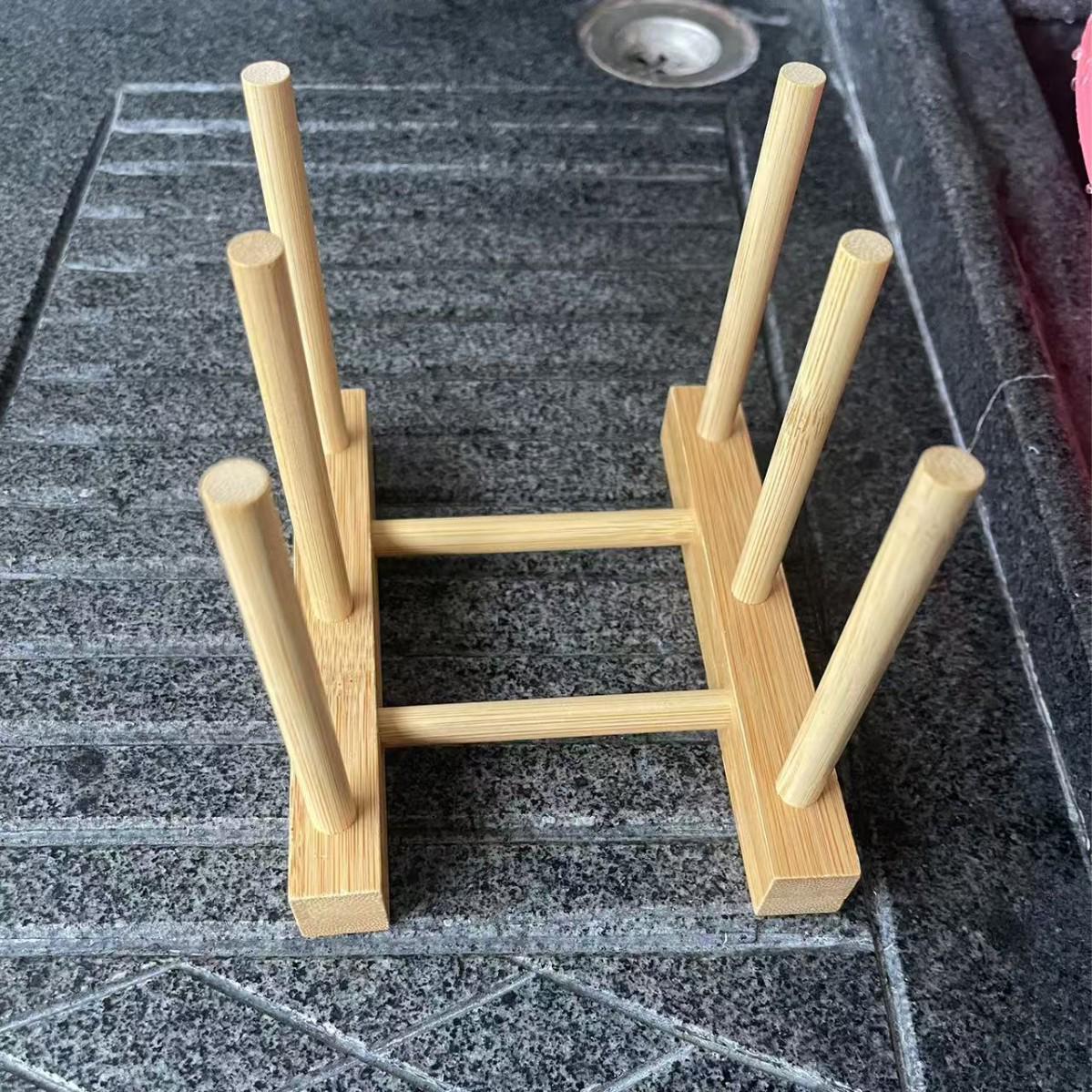 

Eco-Friendly Bamboo and Wood Cup Rack: Food Grade Multi-Tier Storage for Bowls, Dishes, and Teacups.